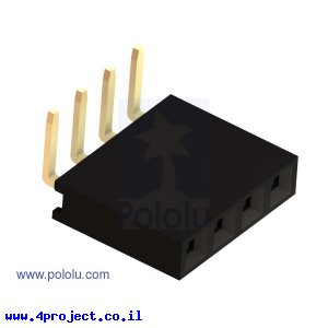 מחבר שורה נקבה - 1x4 בזווית של 90 מעלות