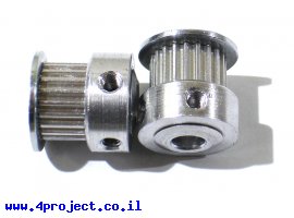 תמונה של מוצר גלגלת רצועת תזמון GT2 6mm לציר 5 מ"מ - 20 שיניים (סין)