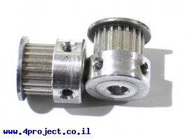 תמונה של מוצר גלגלת רצועת תזמון MXL 6mm לציר 5 מ"מ - 20 שיניים