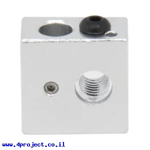 רכיב אלומיניום - בלוק לגוף חימום קרמי - 20x20x10 מ"מ