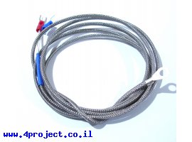 תמונה של מוצר חיישן טמפרטורה K-Type אורך 1.5 מטר - קצה עם נעל כבל