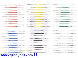 תמונה של מוצר חוט גישור ללא מארז - זכר/זכר 2.5 ס"מ - חבילה של 60 צבעוניים