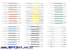 תמונה של מוצר חוט גישור ללא מארז - זכר/נקבה 2.5 ס"מ - חבילה של 60 צבעוניים