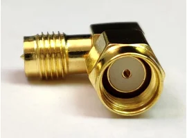 תמונה של מוצר מתאם 90 מעלות RP-SMA זכר ל-RP-SMA נקבה