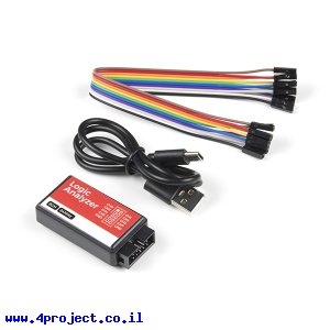Logic Analyzer בחיבור USB עם 8 ערוצים, 24MHz