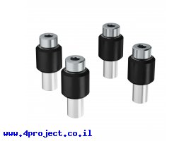 תמונה של מוצר גלגל V-Wheel לפרופיל goRAIL עם ספייסר מרכז 13 מ"מ - חבילה של 4