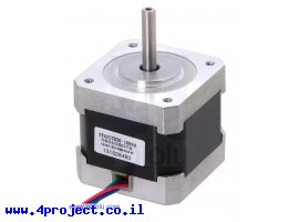 תמונה של מוצר מנוע צעד 200 צעדים, 42.3x38 מ"מ, 2.8V/1.7A