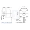 מנוע צעד 200 צעדים, 42.3x38 מ"מ, 2.8V/1.7A