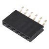 מחבר שורה נקבה - 1x6 שוכב - להלחמת SMD