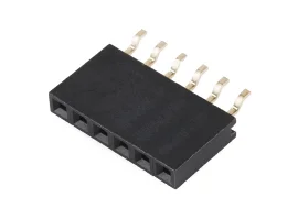תמונה של מוצר מחבר שורה נקבה - 1x6 שוכב - להלחמת SMD