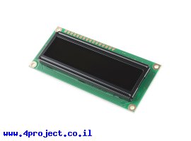 תמונה של מוצר LCD טקסט OLED 16x2, צהוב על שחור, 5V