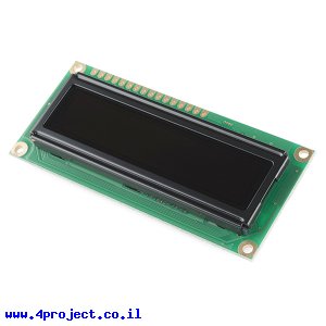 LCD טקסט OLED 16x2, צהוב על שחור, 5V