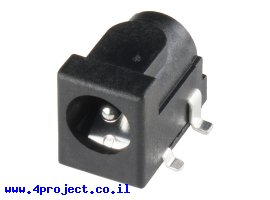 תמונה של מוצר מחבר שקע מתח 5.5x2.1 מ"מ להלחמת SMD