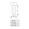 בורג אלן M4x14mm - חבילה של 50