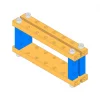 פרופיל אלומיניום 8x24 מ"מ - אורך 32 מ"מ - דגם קודם