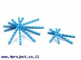 תמונה של מוצר פרופיל אלומיניום 8x8 מ"מ - ערכה של 10 יחידות 5 סוגים