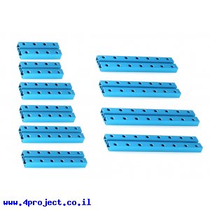 פרופיל אלומיניום 8x24 מ"מ - ערכה של 10 יחידות 5 סוגים קצרים - דגם קודם