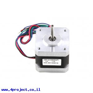 מנוע צעד 200 צעדים, 42x42 מ"מ, 12V/1.7A
