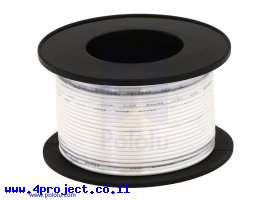 תמונה של מוצר חוט רב גידי גמיש - AWG30 - לבן - 30 מטר