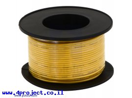 תמונה של מוצר חוט רב גידי גמיש - AWG30 - צהוב - 30 מטר