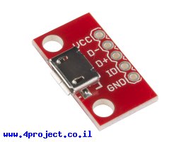 תמונה של מוצר כרטיסון עם מחבר USB MicroB נקבה - SparkFun