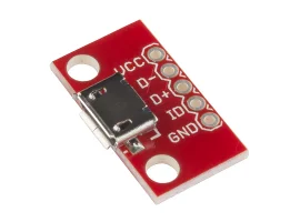 תמונה של מוצר כרטיסון עם מחבר USB MicroB נקבה - SparkFun