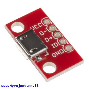 כרטיסון עם מחבר USB MicroB נקבה - SparkFun