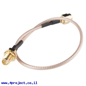 כבל מתאם RP-SMA זכר ל-RP-SMA נקבה - 25 ס"מ