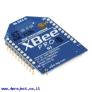 מודול תקשורת XBee Pro S1 60mW - אנטנת PCB