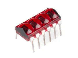 תמונה של מוצר 7Segment בועה אדומה, 4 ספרות, 2.7 מ"מ