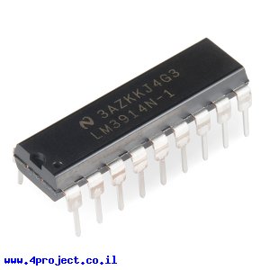 שבב LM3914 (לינארי) להפעלת פס לדים