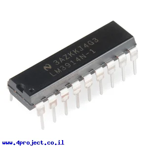 שבב LM3914 (לינארי) להפעלת פס לדים