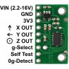 חיישן תאוצה שלושה צירים +/-1.5g דגם MMA7361 עם מייצב מתח