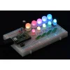 לד 5 מ"מ RGB מט עם דוחף זרם WS2811 - חבילה של 10