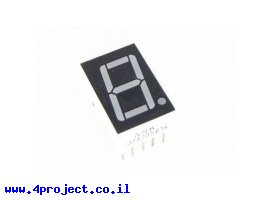 תמונה של מוצר 7Segment אדום, 14 מ"מ, אנודה משותפת
