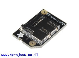 תמונה של מוצר כרטיסון מתאם כרטיסי זכרון SD ל-microSD