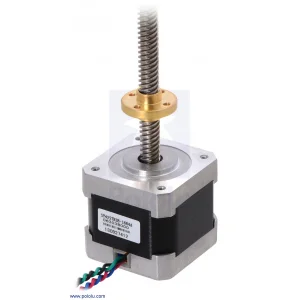 מנוע צעד 200 צעדים עם בורג הנעה 28 ס"מ, 42x38 מ"מ, 2.8V/1.7A