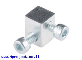 תמונה של מוצר חיבור 90 מעלות ריבועי - שני חורים עם הברגה 6-32