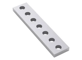 תמונה של מוצר לוח מחורר 8x8, מידות 12x56 מ"מ, 1x7 חורים, אלומיניום - 2 יחידות