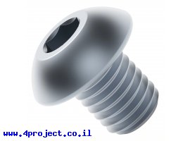 תמונה של מוצר בורג אלן ראש כפתור M4x5mm - חבילה של 25