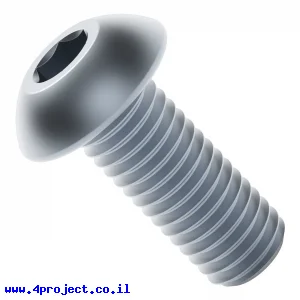 בורג אלן ראש כפתור M4x10mm - חבילה של 25