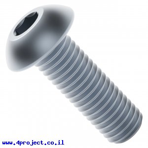 בורג אלן ראש כפתור M4x12mm - חבילה של 25