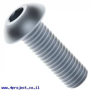 בורג אלן ראש כפתור M4x12mm - חבילה של 25
