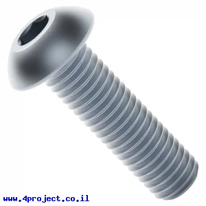 בורג אלן ראש כפתור M4x14mm - חבילה של 25