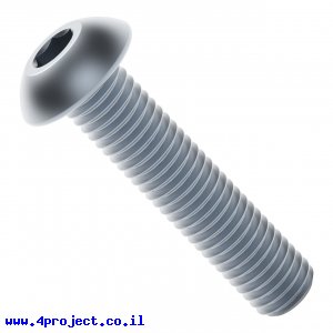 בורג אלן ראש כפתור M4x18mm - חבילה של 25