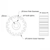 גלגל שיניים MOD 0.8, ציר C1-24T, פליז - 15 שיניים