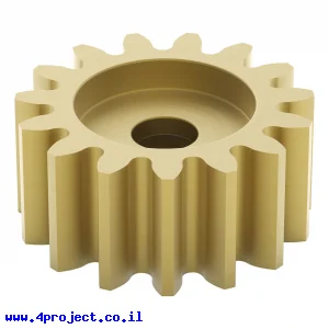 גלגל שיניים MOD 0.8, ציר C1-24T, פליז - 15 שיניים