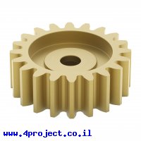 גלגל שיניים MOD 0.8, ציר C1-24T, פליז - 20 שיניים