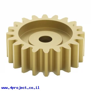 גלגל שיניים MOD 0.8, ציר C1-24T, פליז - 20 שיניים