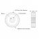 גלגל שיניים MOD 0.8, ציר C1-24T, פליז - 24 שיניים